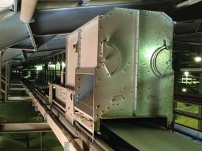 Perry of Oakley industrial specification tripper on belt conveyor